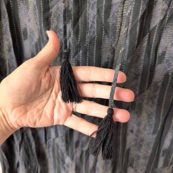 Wrap London Shift Dress US 2 Viscose Gray Blue Long Sleeve Pull On Lagenlook - Picture 4 of 8